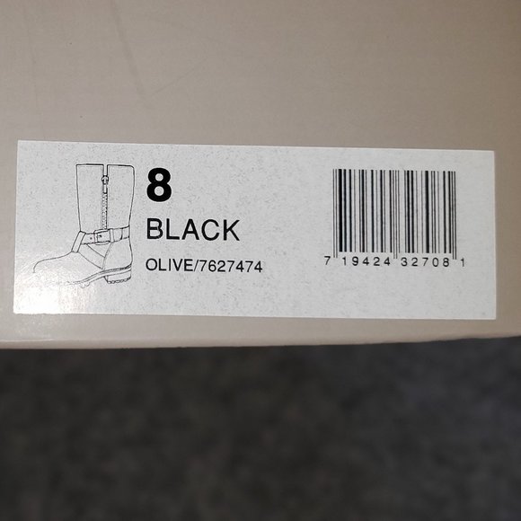 Crown Vintage Women's Olive Black Moto Boots Size 8M - Picture 4 of 6